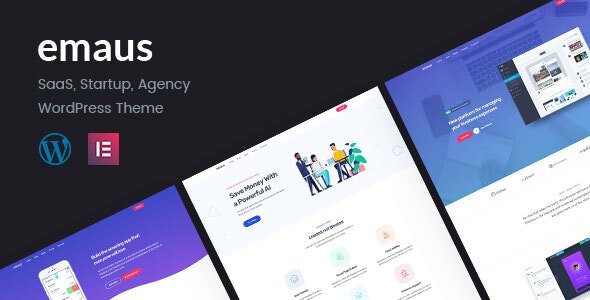 Emaus v1.3.4 - SaaS App and Startup Elementor WordPress Theme