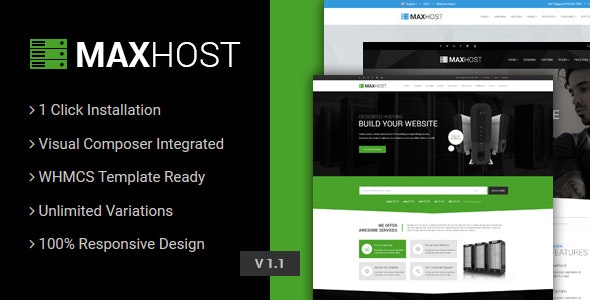MaxHost v7.6.1 - Web Hosting, WHMCS and Corporate Business WordPress Theme with WooCommerce