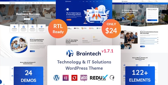 Braintech v2.3.1 - Technology &amp; IT Solutions WordPress Theme