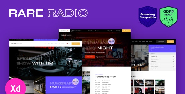 Rare Radio v1.0.5 - Online Music Radio Station &amp; Podcast WordPress Theme