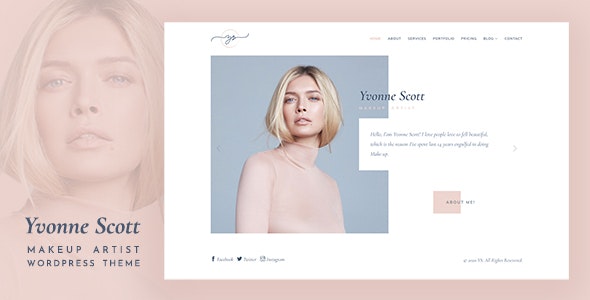 Yvonne v1.0 - Makeup Artist WordPress Theme