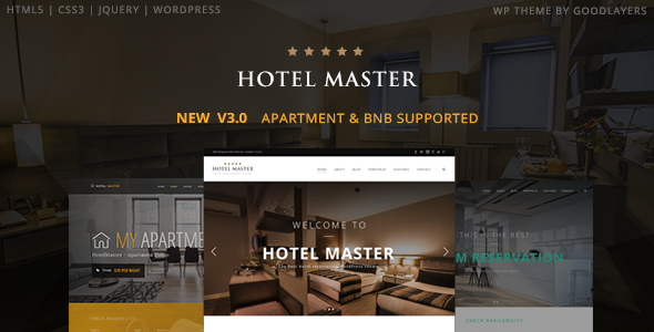 Hotel Master v3.20 - Hotel Booking WordPress Theme