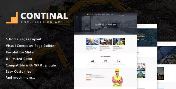 Continal v1.5.0 - Construction & Business WordPress Theme