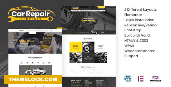 Car Repair Services &amp; Auto Mechanic v4.1 - WordPress Theme + RTL