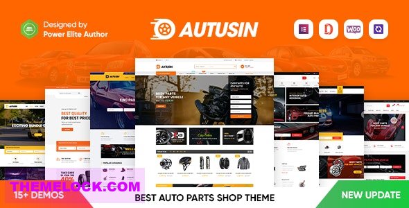 Autusin v2.2.1 - Auto Parts &amp; Car Accessories Shop Elementor WooCommerce WordPress Theme