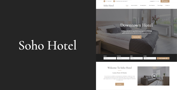 Soho Hotel v4.0.2 - Responsive Hotel Booking WP Theme
