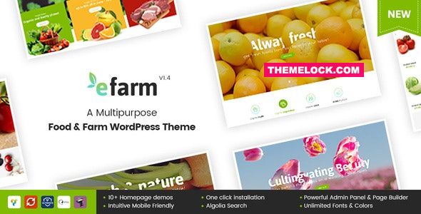 eFarm v1.6.0 - A Multipurpose Food &amp; Farm WordPress Theme