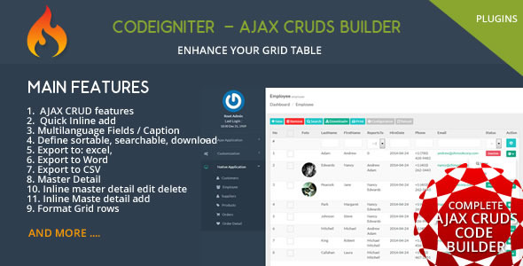 Codeigniter CMS - Ajax CRUD Plugins Codeigniter CMS - Ajax CRUD Plugins