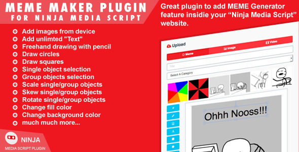 Meme Maker Plugin For Ninja Media Script
