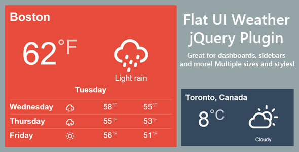 Flat Weather jQuery Plugin Flat Weather jQuery Plugin