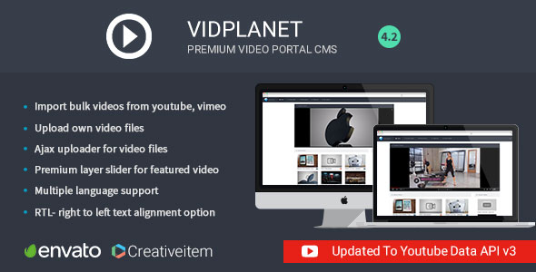 Vidplanet Premium Video Portal Cms