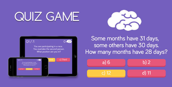 Quiz Game - HTML5 Game Quiz Game - HTML5 Game
