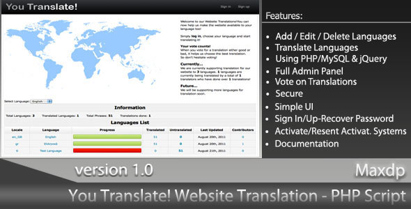 You Translate! Website Translation System You Translate! Website Translation System