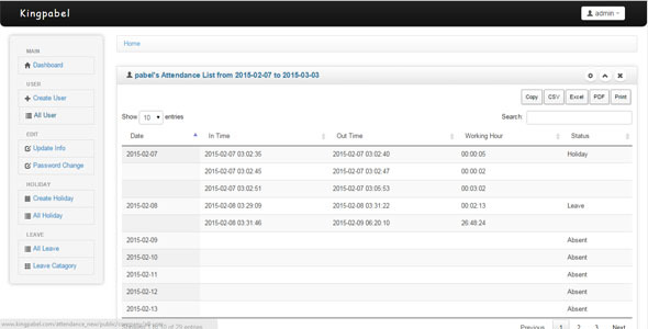 Attendance Management System