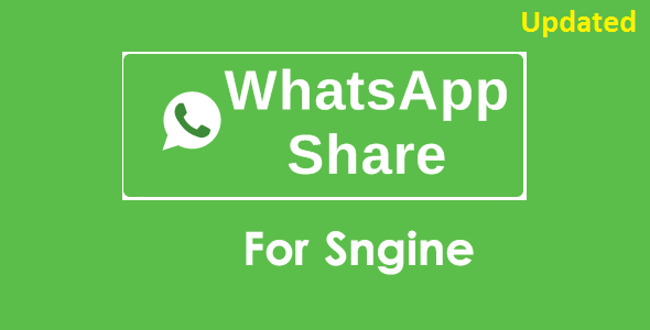 WhatsApp Share Addon For Sngine WhatsApp Share Addon For Sngine