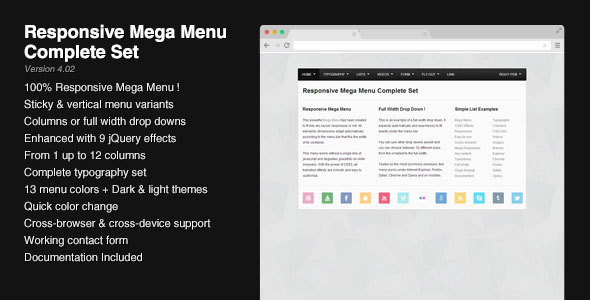 Responsive Mega Menu Complete Set