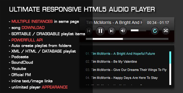 HTML5 Audio Player with Playlist