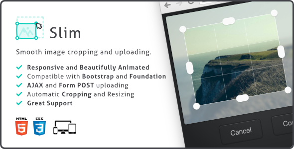 Slim, Image Upload and Ratio Cropping Plugin