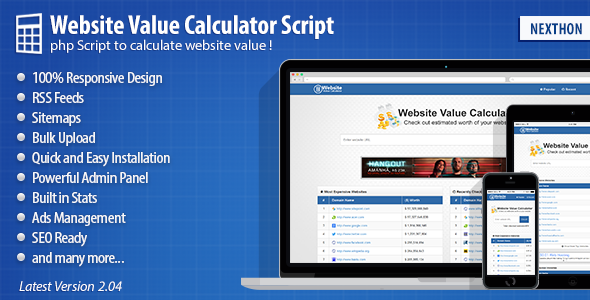 Website Value Calculator Script