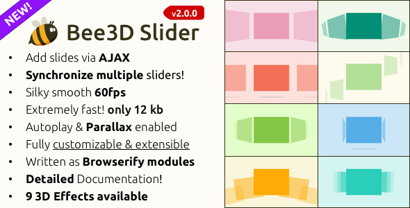 Bee3D Slider - Touch-Enabled Pure JS Plugin Bee3D Slider - Touch-Enabled Pure JS Plugin