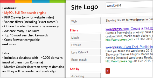 PHP Search Engine & Crawler PHP Search Engine & Crawler