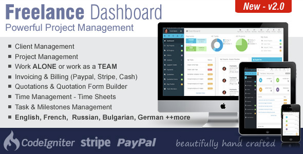 Freelance Dashboard v2.0 - Project Management CRM Software Freelance Dashboard v2.0 - Project Management CRM Software