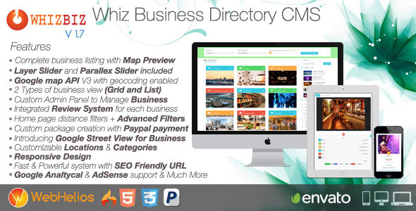WhizBiz v1.2 - Business Directory CMS WhizBiz v1.2 - Business Directory CMS