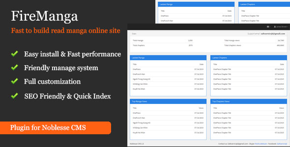 Fire Manga - Php Manga Site Builder System