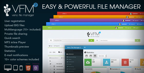 Veno File Manager - host and share files