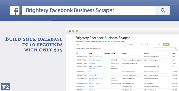 Brightery Facebook Business Scraper