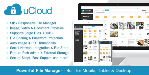 uCloud (previously Cloudable) - File Hosting Script - Securely Manage, Preview & Share Your Files