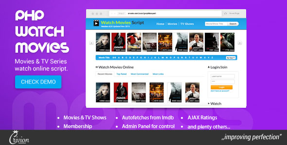 PHP Watch Movies Script