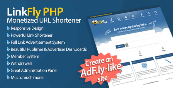 LinkFly - Monetized URL Shortener