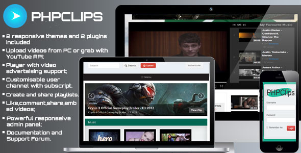 PHPClips v2.0 - Video Sharing Platform PHPClips v2.0 - Video Sharing Platform