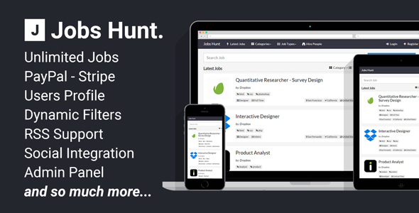 Jobs Hunt v1.3 - The Job Portal Jobs Hunt v1.3 - The Job Portal