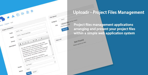 Uploadr - Project files management Uploadr - Project files management