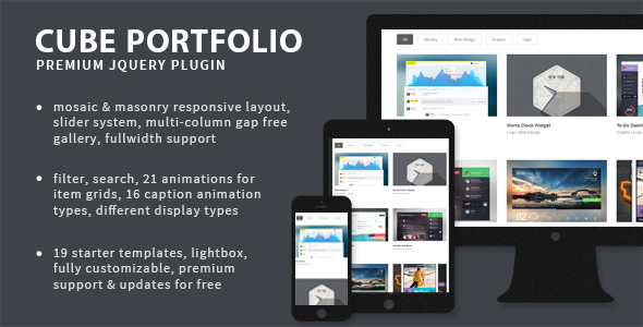 Cube Portfolio v3.2.1 - Responsive jQuery Grid Plugin