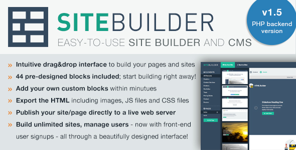 SiteBuilder Lite v1.5 - Drag&Drop site builder and CMS SiteBuilder Lite v1.5 - Drag&Drop site builder and CMS