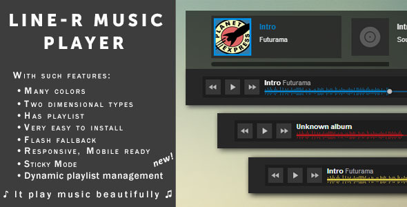 Sticky Music Player for music shops & sites — «Line-R»