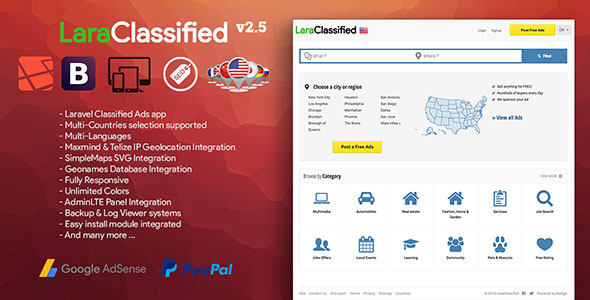 LaraClassified v2.5 - Geo Classified Ads CMS