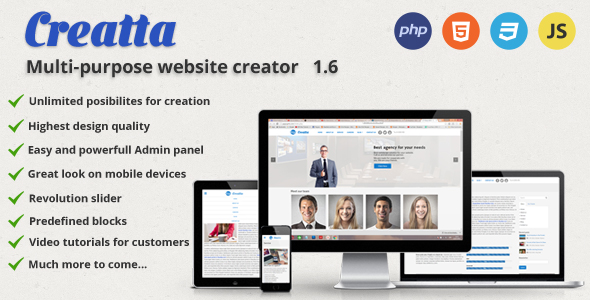 Creatta - multipurpose PHP website builder Creatta - multipurpose PHP website builder