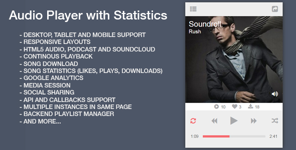Audio Player with Statistics