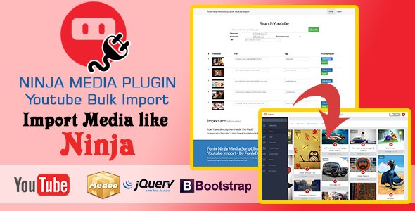 Ninja Media Bulk Youtube Importer Plugin