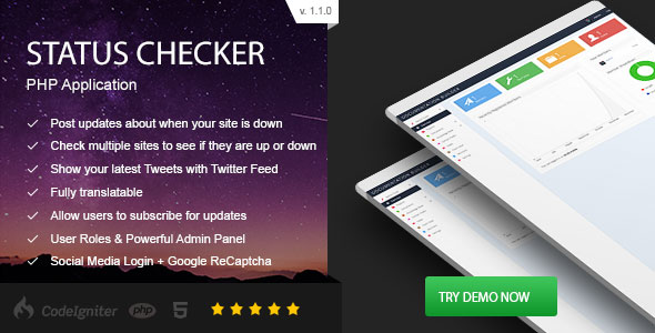 Status Checker v1.1.0 - PHP Site Server Status