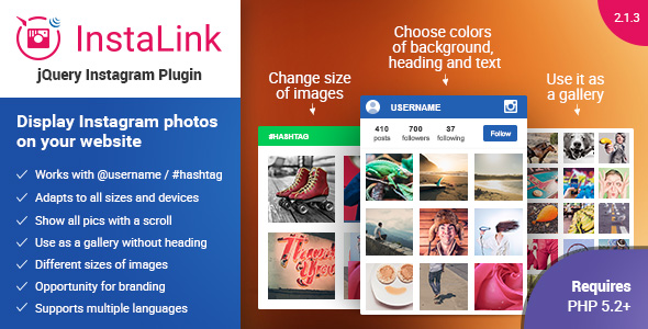 Instagram Plugin v2.1.3 - jQuery Widget for Instagram