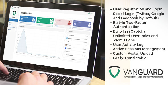 Vanguard v2.1.0 - Advanced PHP Login and User Management