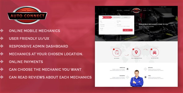 Online Automobile Mechanics or Mobile Car Repair Service Booking System - Auto Connect