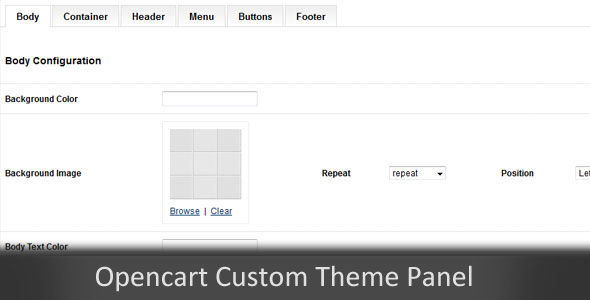 Custom Themes Panel Opencart Module