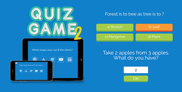 Quiz Game 2 - HTML5 Game