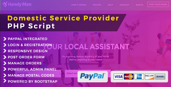 Handyman v4.0 - Domestic Service PHP Script